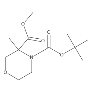 (R)-4-Tert-butyl 3-methyl 3-methylmorpholine-3,4-dicarboxylate Structure