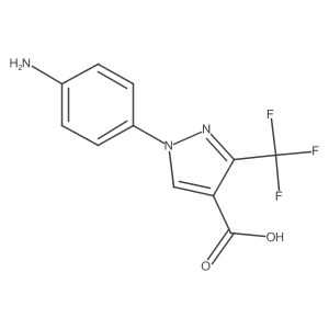 1-(4-aminophenyl)-3-(trifluoromethyl)-1H-pyrazole-4-carboxylic acid结构式