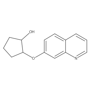 trans-2-(Quinolin-7-yloxy)cyclopentan-1-ol结构式