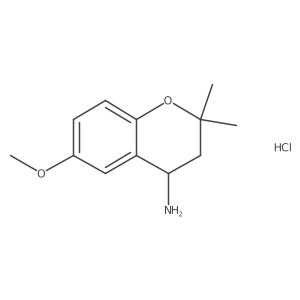 6-Methoxy-2,2-dimethyl-chroman-4-ylamine hydrochloride结构式