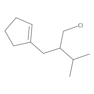 1-[2-(Chloromethyl)-3-methylbutyl]cyclopent-1-ene结构式