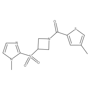 (3-((1-methyl-1H-imidazol-2-yl)sulfonyl)azetidin-1-yl)(4-methylthiophen-2-yl)methanone Structure