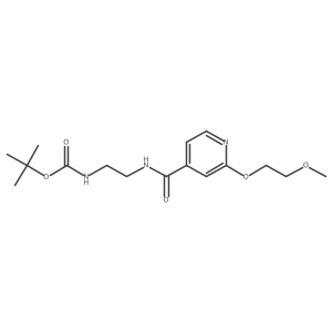 Tert-butyl (2-(2-(2-methoxyethoxy)isonicotinamido)ethyl)carbamate Structure