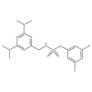 N-((4,6-bis(dimethylamino)-1,3,5-triazin-2-yl)methyl)-1-(3,5-difluorophenyl)methanesulfonamide Structure