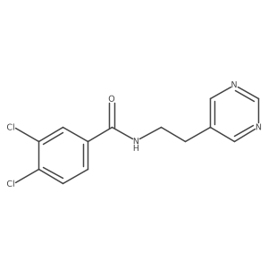 3,4-dichloro-N-(2-(pyrimidin-5-yl)ethyl)benzamide Structure