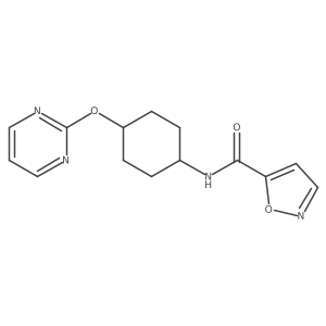 N-((1r,4r)-4-(pyrimidin-2-yloxy)cyclohexyl)isoxazole-5-carboxamide Structure