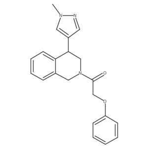 1-(4-(1-methyl-1H-pyrazol-4-yl)-3,4-dihydroisoquinolin-2(1H)-yl)-2-phenoxyethanone Structure