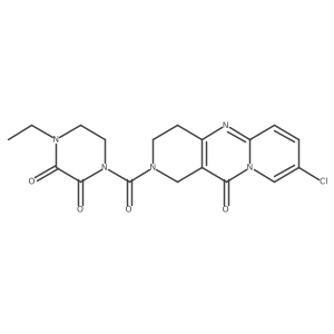 1-(8-chloro-11-oxo-2,3,4,11-tetrahydro-1H-dipyrido[1,2-a:4',3'-d]pyrimidine-2-carbonyl)-4-ethylpiperazine-2,3-dione Structure