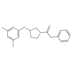 1-(3-((4,6-Dimethylpyrimidin-2-yl)oxy)pyrrolidin-1-yl)-2-phenylethanone结构式