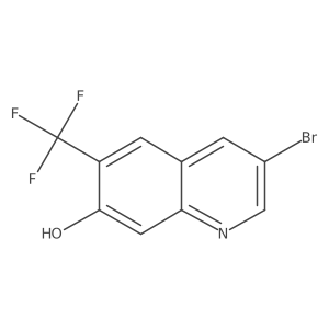 3-Bromo-6-(trifluoromethyl)quinolin-7-ol结构式
