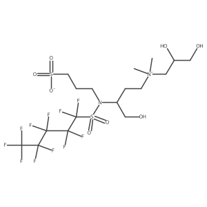 3-({4-[(2,3-Dihydroxypropyl)(dimethyl)azaniumyl]-1-hydroxy-2-butanyl}[(perfluoropentyl)sulfonyl]amino)-1-propanesulfonate结构式