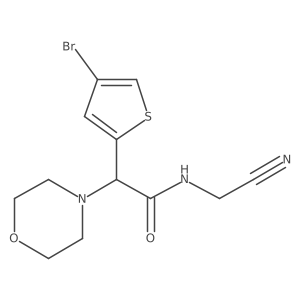 2-(4-bromothiophen-2-yl)-N-(cyanomethyl)-2-(morpholin-4-yl)acetamide结构式