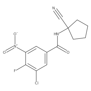 3-chloro-N-(1-cyanocyclopentyl)-4-fluoro-5-nitrobenzamide Structure
