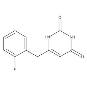 6-(2-fluorobenzyl)pyrimidine-2,4(1H,3H)-dione结构式