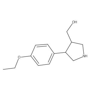 (4-(4-Ethoxyphenyl)pyrrolidin-3-yl)methanol结构式