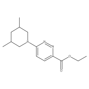 Ethyl 6-(3,5-dimethylpiperidin-1-yl)pyridazine-3-carboxylate结构式