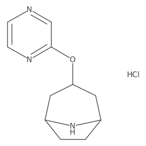 (1R,3r,5S)-3-(pyrazin-2-yloxy)-8-azabicyclo[3.2.1]octane sesquihydrochloride结构式