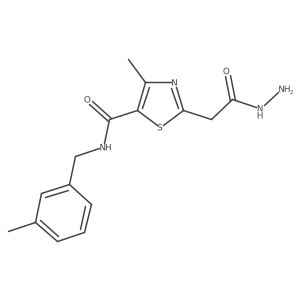 2-[(Hydrazinecarbonyl)methyl]-4-methyl-N-[(3-methylphenyl)methyl]-1,3-thiazole-5-carboxamide Structure