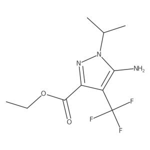 ethyl 5-amino-1-(propan-2-yl)-4-(trifluoromethyl)-1H-pyrazole-3-carboxylate结构式