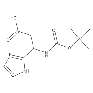 (3R)-3-{[(tert-butoxy)carbonyl]amino}-3-(1H-imidazol-2-yl)propanoic acid Structure