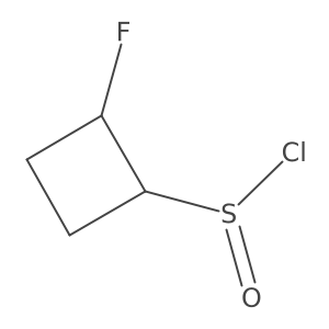 rac-(1R,2S)-2-fluorocyclobutane-1-sulfinyl chloride Structure