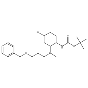 tert-butyl N-(2-{[3-(benzyloxy)propyl](methyl)amino}-4-hydroxycyclohexyl)carbamate Structure