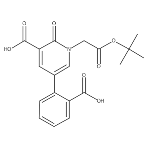1-[2-(Tert-butoxy)-2-oxoethyl]-5-(2-carboxyphenyl)-2-oxo-1,2-dihydropyridine-3-carboxylic acid Structure
