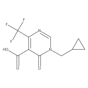 1-(Cyclopropylmethyl)-6-oxo-4-(trifluoromethyl)-1,6-dihydropyrimidine-5-carboxylic acid Structure