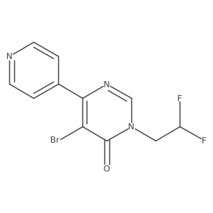 5-Bromo-3-(2,2-difluoroethyl)-6-(pyridin-4-yl)-3,4-dihydropyrimidin-4-one Structure