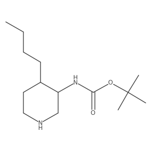 tert-butyl N-(4-butylpiperidin-3-yl)carbamate Structure