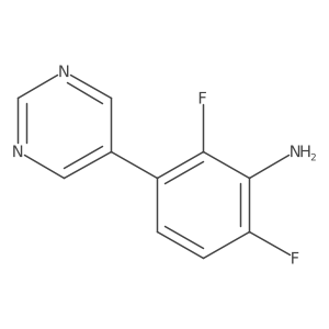 2,6-Difluoro-3-(pyrimidin-5-yl)aniline Structure