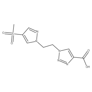 1-[2-(4-methanesulfonyl-1H-pyrazol-1-yl)ethyl]-1H-1,2,3-triazole-4-carboxylic acid Structure