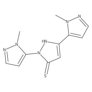 1,3-bis(1-methyl-1H-pyrazol-5-yl)-1H-pyrazole-5-thiol Structure