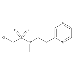1-chloro-N-methyl-N-[2-(pyrazin-2-yl)ethyl]methanesulfonamide结构式