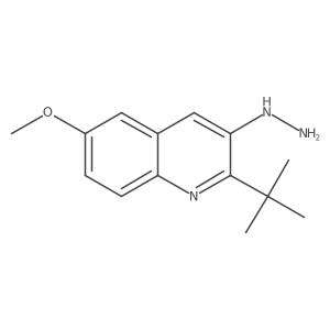 2-Tert-butyl-3-hydrazinyl-6-methoxyquinoline结构式