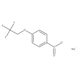 Sodium 4-(2,2,2-trifluoroethoxy)benzene-1-sulfinate结构式