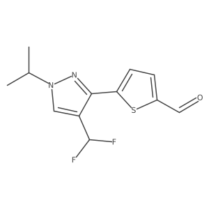 5-[4-(difluoromethyl)-1-(propan-2-yl)-1H-pyrazol-3-yl]thiophene-2-carbaldehyde Structure