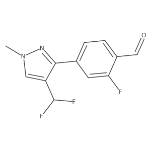 4-[4-(difluoromethyl)-1-methyl-1H-pyrazol-3-yl]-2-fluorobenzaldehyde Structure