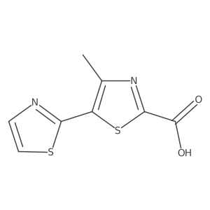 4-Methyl-5-(1,3-thiazol-2-yl)-1,3-thiazole-2-carboxylic acid结构式