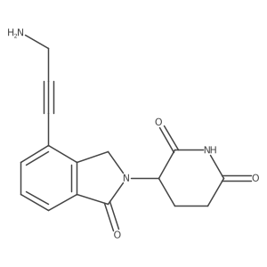 3-[4-(3-Aminoprop-1-ynyl)-1-oxo-isoindolin-2-yl]piperidine-2,6-dione结构式