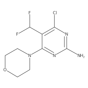 4-Chloro-5-(difluoromethyl)-6-morpholino-pyrimidin-2-amine结构式