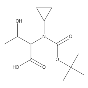 (2S,3R)-2-{[(tert-butoxy)carbonyl](cyclopropyl)amino}-3-hydroxybutanoic acid结构式