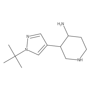3-(1-tert-butyl-1H-pyrazol-4-yl)piperidin-4-amine Structure
