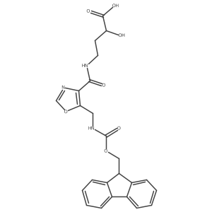 (2S)-4-({5-[({[(9H-fluoren-9-yl)methoxy]carbonyl}amino)methyl]-1,3-oxazol-4-yl}formamido)-2-hydroxybutanoic acid结构式