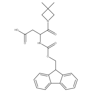 4-(3,3-dimethylazetidin-1-yl)-3-({[(9H-fluoren-9-yl)methoxy]carbonyl}amino)-4-oxobutanoic acid Structure