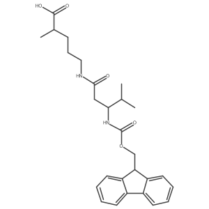5-[3-({[(9H-fluoren-9-yl)methoxy]carbonyl}amino)-4-methylpentanamido]-2-methylpentanoic acid Structure