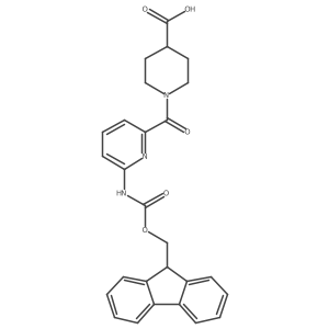 1-[6-({[(9H-fluoren-9-yl)methoxy]carbonyl}amino)pyridine-2-carbonyl]piperidine-4-carboxylic acid Structure