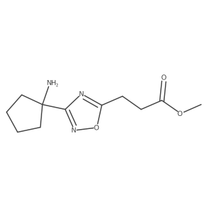 Methyl 3-[3-(1-aminocyclopentyl)-1,2,4-oxadiazol-5-yl]propanoate结构式