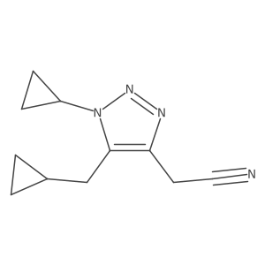 2-[1-cyclopropyl-5-(cyclopropylmethyl)-1H-1,2,3-triazol-4-yl]acetonitrile结构式