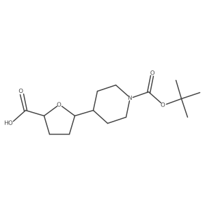 5-(1-(tert-Butoxycarbonyl)piperidin-4-yl)tetrahydrofuran-2-carboxylic acid Structure